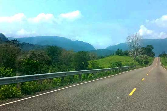 Highway view of Sleeping Giant